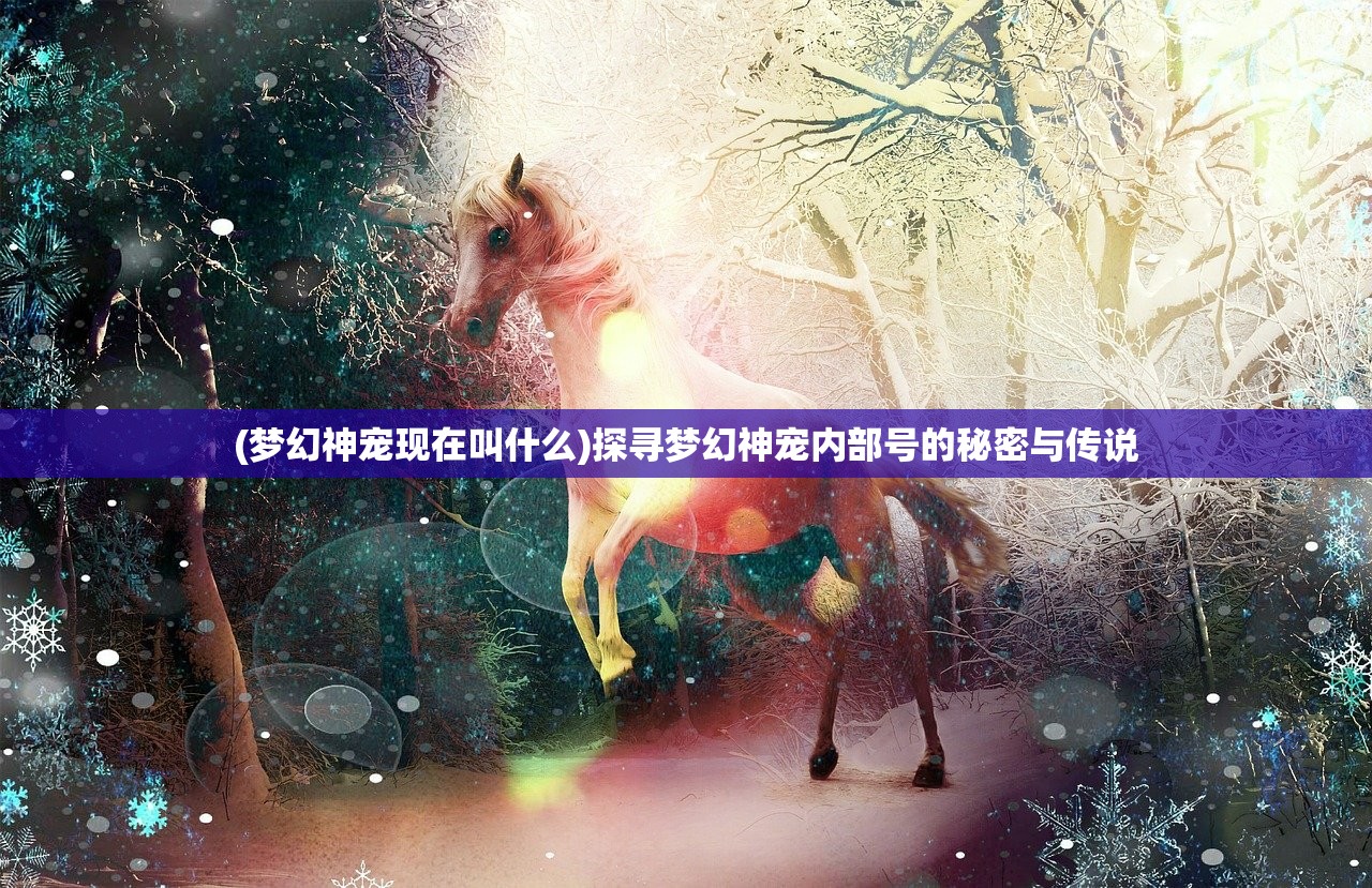 (梦幻神宠现在叫什么)探寻梦幻神宠内部号的秘密与传说