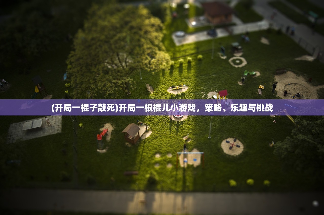 (开局一棍子敲死)开局一根棍儿小游戏，策略、乐趣与挑战