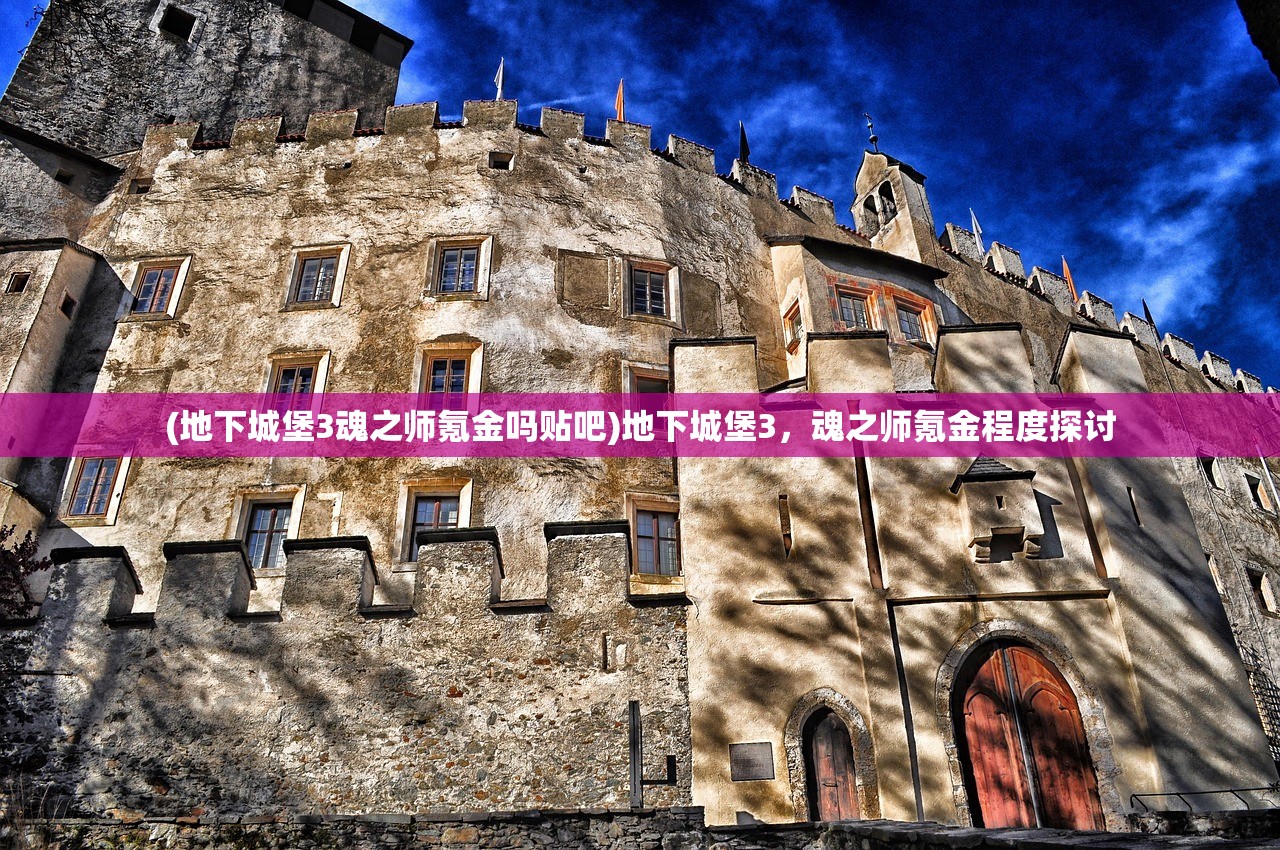 (地下城堡3魂之师氪金吗贴吧)地下城堡3，魂之师氪金程度探讨