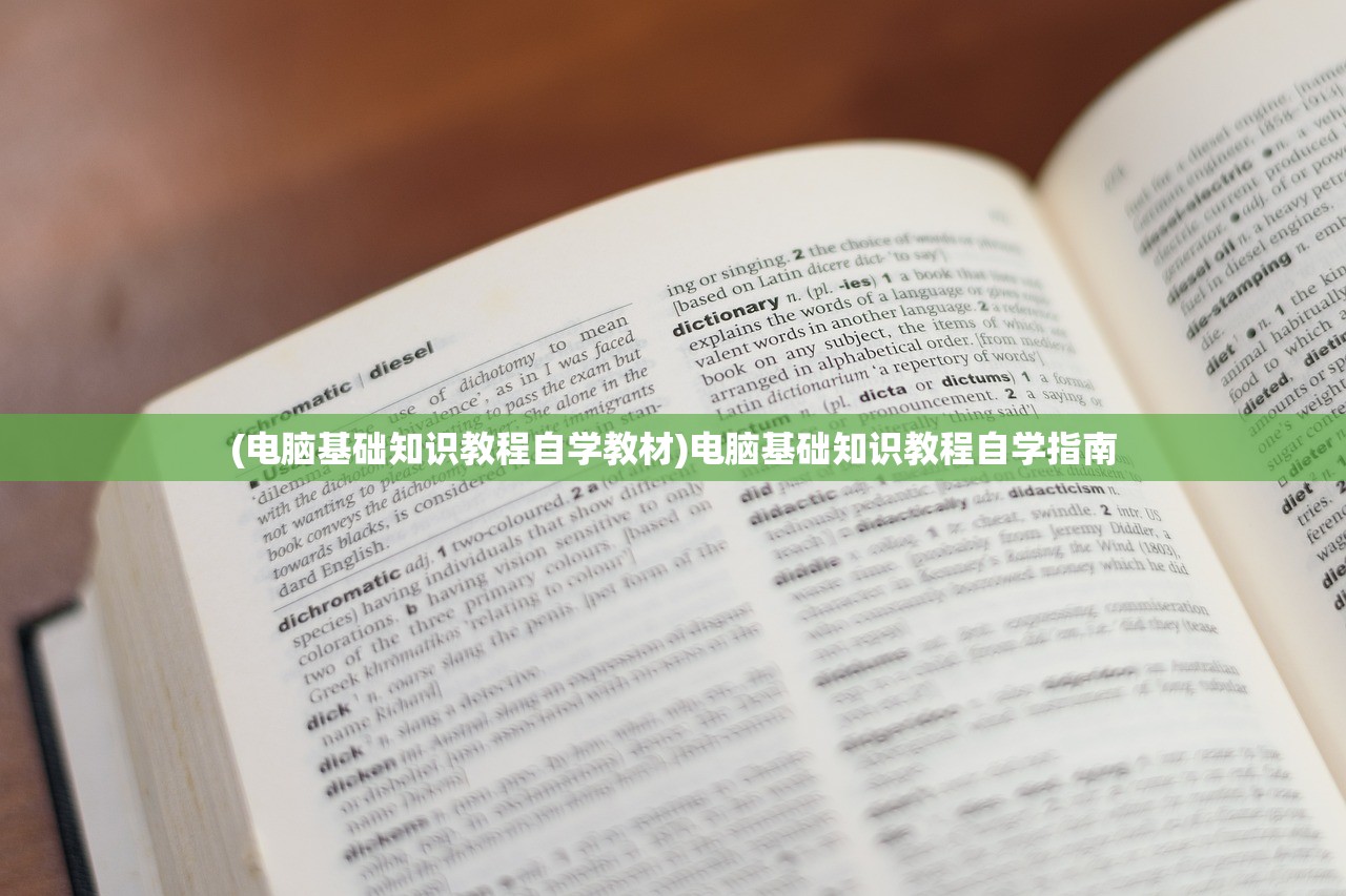 (电脑基础知识教程自学教材)电脑基础知识教程自学指南