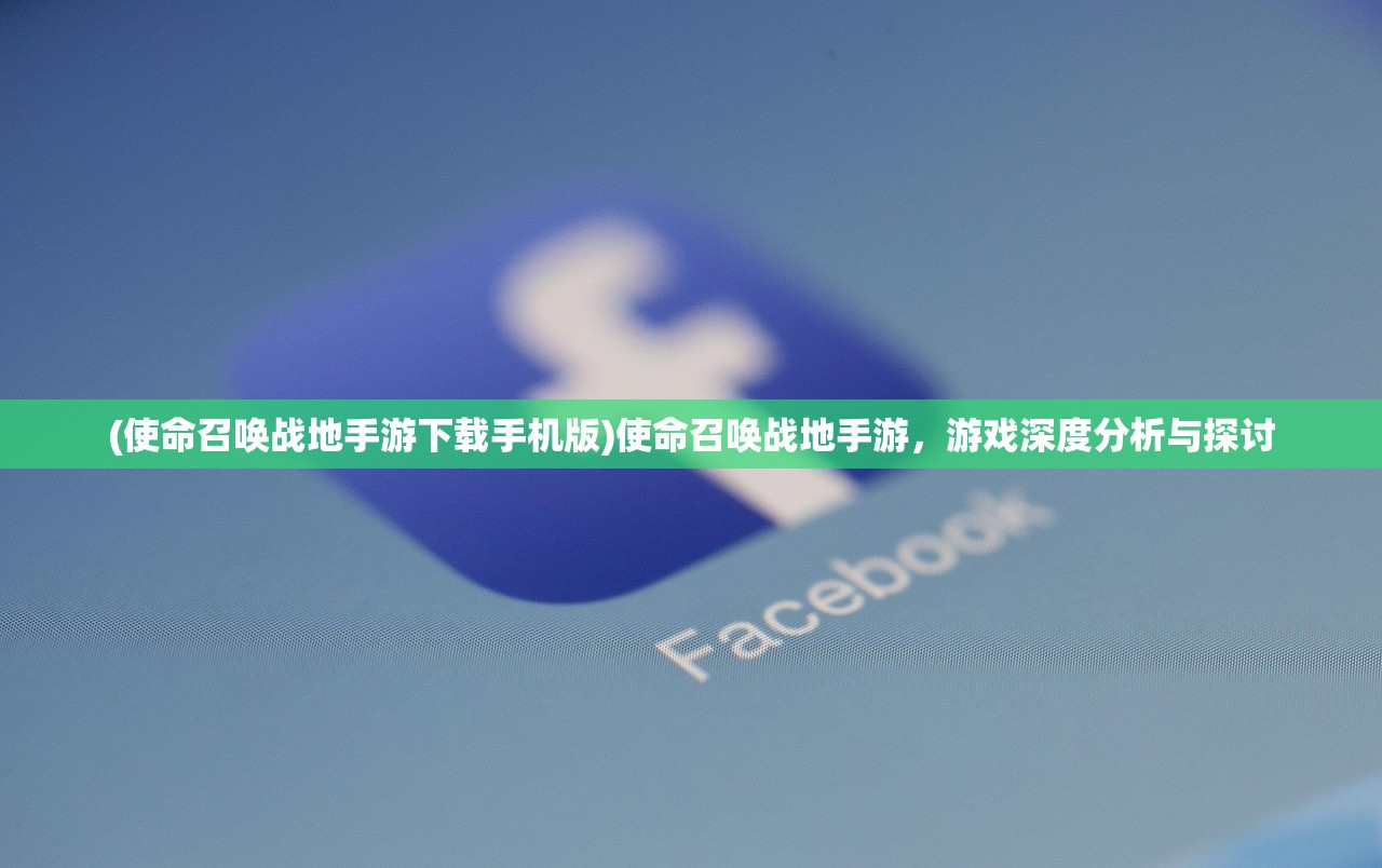 (使命召唤战地手游下载手机版)使命召唤战地手游，游戏深度分析与探讨